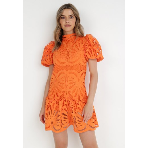 Pomarańczowa Sukienka Cilleis ze sklepu Born2be Odzież w kategorii Sukienki - zdjęcie 139590235