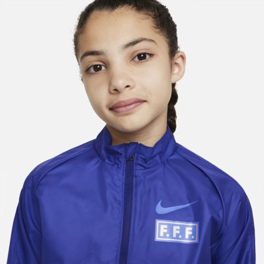 Kurtka piłkarska dla dużych dzieci FFF Repel Academy AWF - Niebieski Nike S Nike poland