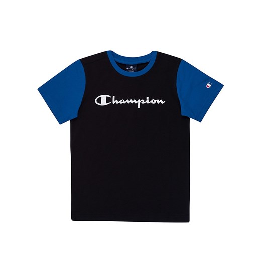 T-shirt w kolorze niebiesko-czarnym Champion 158/164 Limango Polska okazja