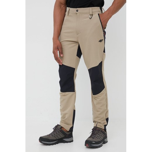 4F spodnie outdoorowe męskie kolor beżowy L ANSWEAR.com