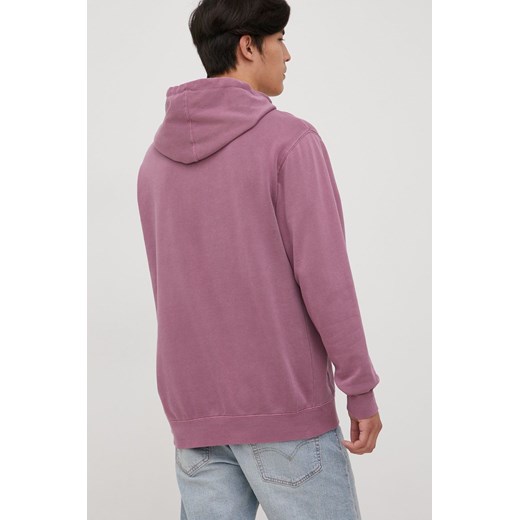 RVCA bluza męska kolor fioletowy z kapturem gładka S ANSWEAR.com