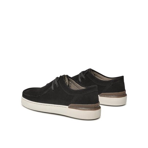 Półbuty męskie Clarks sznurowane casual czarne