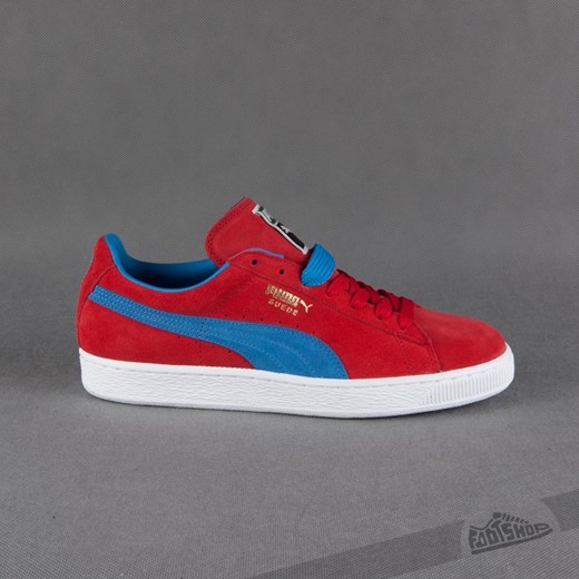 Puma Suede Classic+ high risk red-french blue footshop-pl czerwony 
