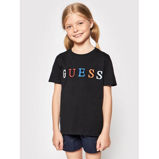 Guess T-Shirt Unisex H1RJ04 K8HM0 Czarny Regular Fit Guess 10Y okazja MODIVO