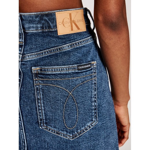 Calvin Klein Jeans Spódnica jeansowa J20J215925 Granatowy Regular Fit 29 promocyjna cena MODIVO
