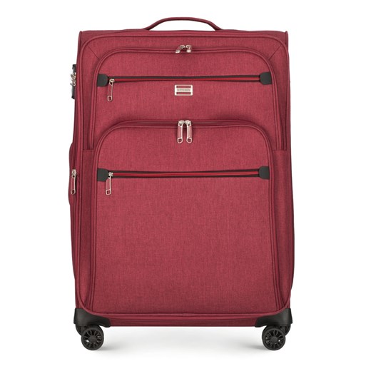 Średnia miękka walizka z czerwonym suwakiem Wittchen WITTCHEN