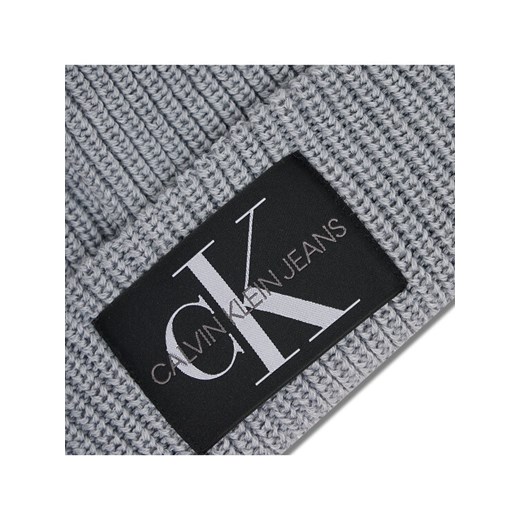 Calvin Klein Jeans Czapka Monogram Beanie Wl K60K607383 Szary 00 promocja MODIVO
