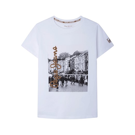 Koszulka w kolorze białym Pepe Jeans 152 Limango Polska okazyjna cena