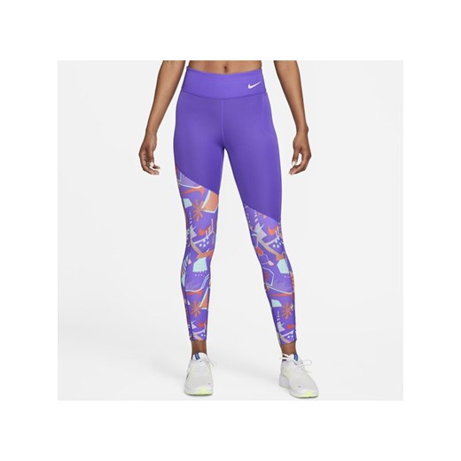 Damskie legginsy do biegania 7/8 ze średnim stanem Nike Dri-FIT Retro Run - Nike XL Nike poland