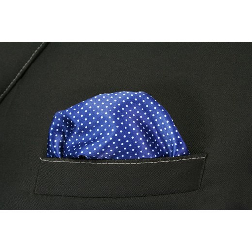 Poszetka Męska ALTIES, Granatowa w Groszki, Kropki, Męska, Elegancka Alties JegoSzafa.pl