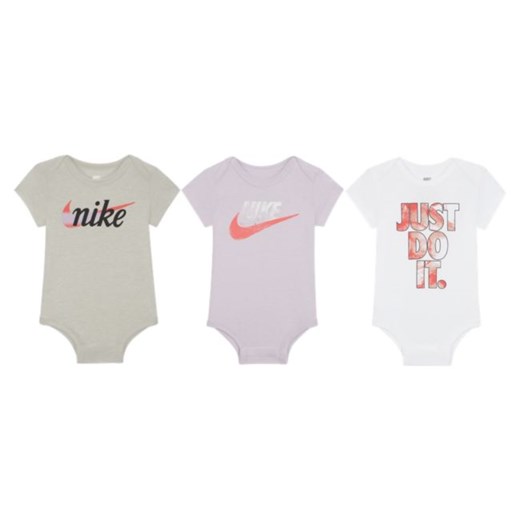 Body dla niemowląt (0–9 M) Nike (3 szt.) - Fiolet Nike 6-9M Nike poland