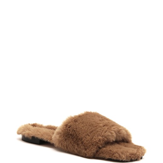 HUGO Klapki Lola Slipper-Fur | z dodatkiem skóry 40 Gomez Fashion Store