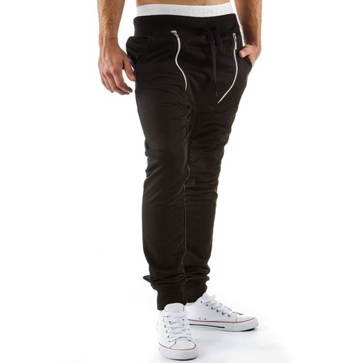Spodnie (ux0108) - Czarny dstreet czarny bawełniane