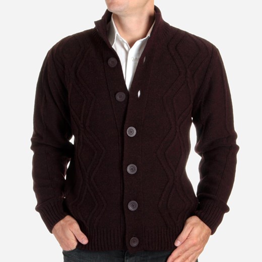 Sweter rozpinany Willsoor - burgund willsoor-sklep-internetowy  sweter