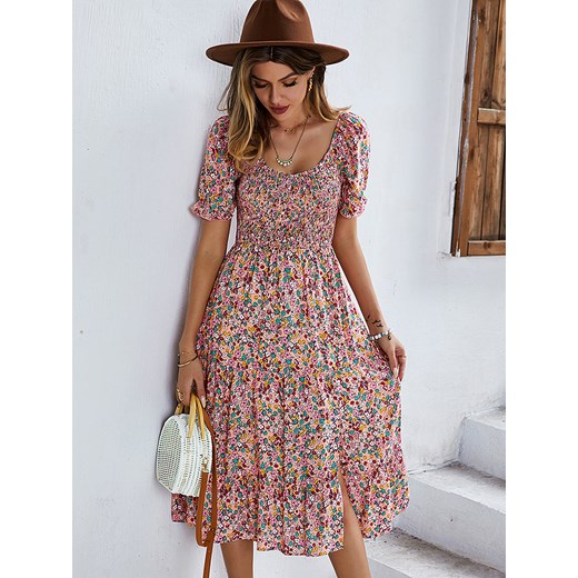 Sukienka w kolorze jasnoróżowym ze wzorem Pretty Summer S promocja Limango Polska