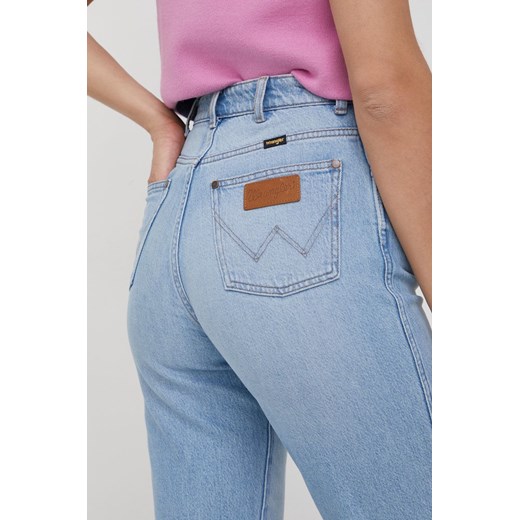 Wrangler jeansy MOM STRAIGHT SUNRISE damskie high waist Wrangler 28/34 ANSWEAR.com