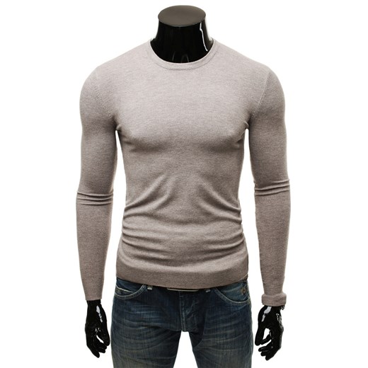 LOUIS PLEIN 6009 SWETER MĘSKI BEŻOWY ozonee-pl brazowy sweter