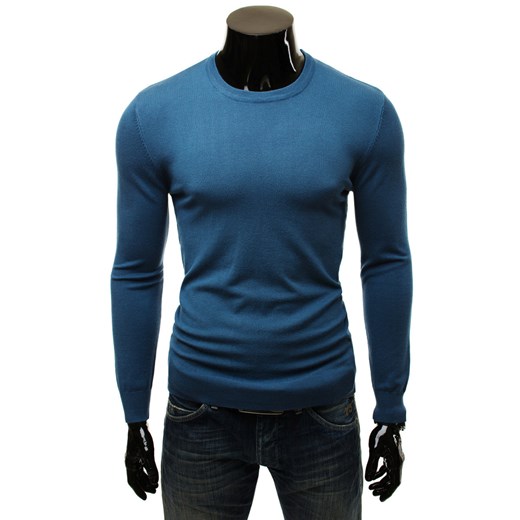 NEW MEN 9001 SWETER MĘSKI NIEBIESKI ozonee-pl niebieski sweter