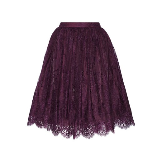 Perkins lace skirt net-a-porter czarny spódnica