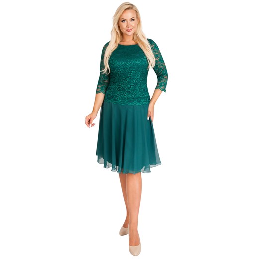 Sukienka EVA ciemna zieleń : Kolor - Ciemna zieleń, Rozmiar - 42 Elemi 42 Elemi