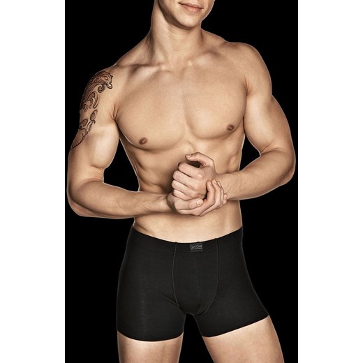 Czarne bokserki męski z bawełny Apollo, Kolor czarny, Rozmiar M, Gee One ze sklepu Intymna w kategorii Majtki męskie - zdjęcie 140674325