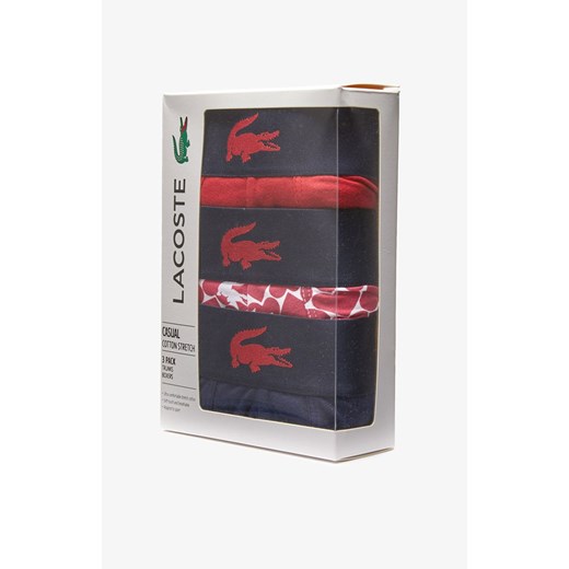 Bokserki męskie casual 5H9996 3-pack, Kolor czerwono-granatowy, Rozmiar S, Lacoste ze sklepu Intymna w kategorii Majtki męskie - zdjęcie 140678056