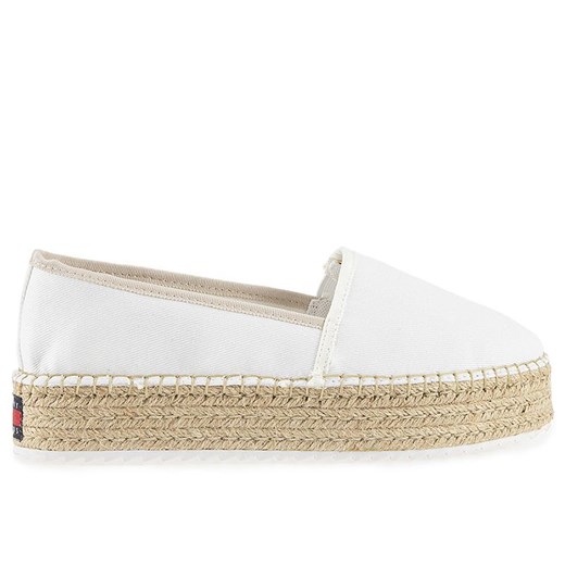 Buty Tommy Jeans Flatform Espadril EN0EN01832-YBR - białe Tommy Jeans 40 okazja streetstyle24.pl