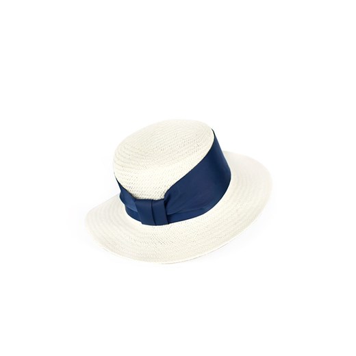 Wide Stripe kapelusz plażowy cz20210-3, Kolor ecru-granat, Rozmiar uniwersalny, uniwersalny Primodo