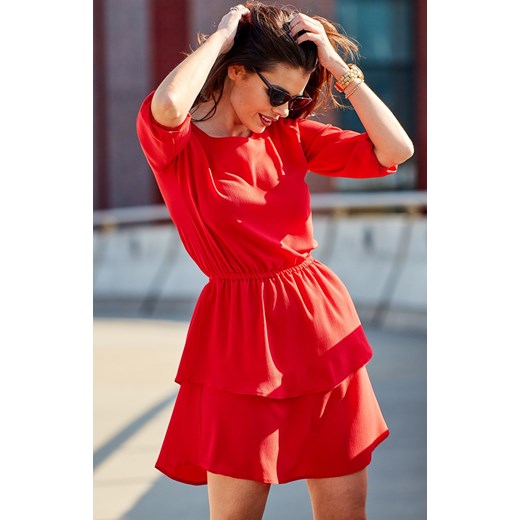 Sukienka A258, Kolor czerwony, Rozmiar S, Awama M Primodo