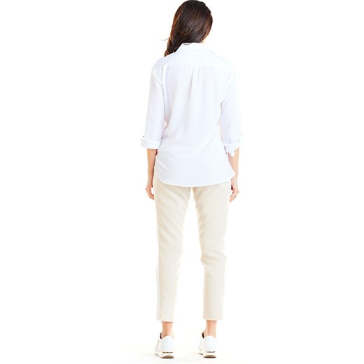 Spodnie A270, Kolor jasnobeżowy, Rozmiar S, Awama S Primodo