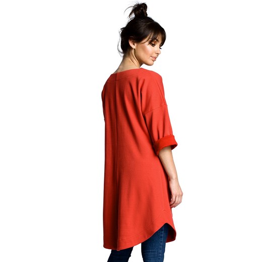 Sukienka tunika B064, Kolor czerwony, Rozmiar S/M, BE Be S/M Primodo