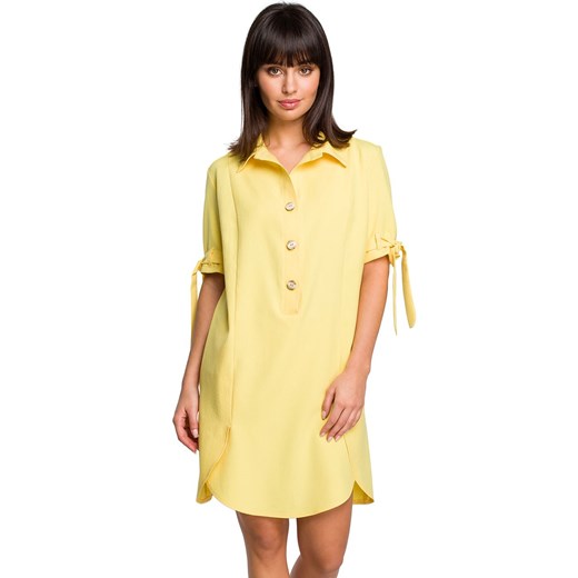 Sukienka B112, Kolor żółty, Rozmiar S, BE Be XL Primodo