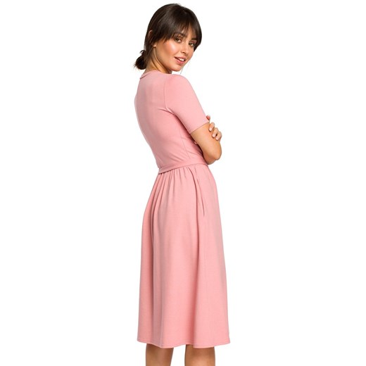 Sukienka B120, Kolor różowy, Rozmiar S, BE Be 2XL Primodo