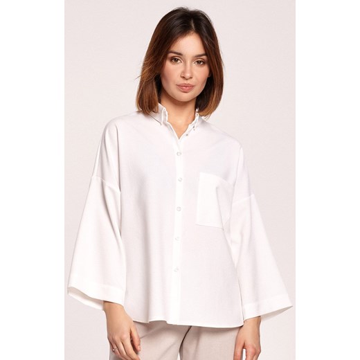 B191 koszula oversize, Kolor biały, Rozmiar L, BE Be XL Primodo