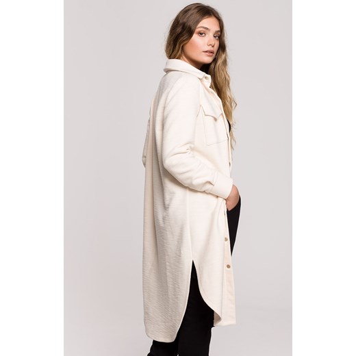 B204 kurtka koszulowa z kieszeniami, Kolor waniliowy, Rozmiar L, BE Be S Primodo
