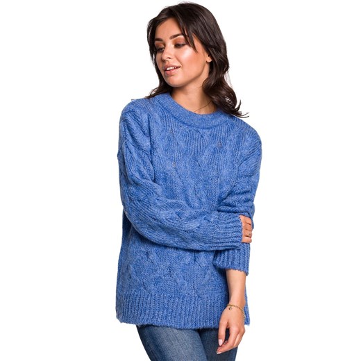 Sweter BK038, Kolor niebieski, Rozmiar S/M, BeWear ze sklepu Primodo w kategorii Swetry damskie - zdjęcie 140691449