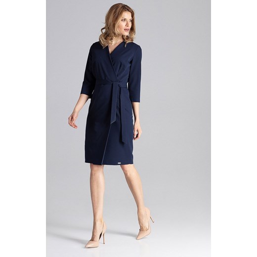 Sukienka M654, Kolor granatowy, Rozmiar S, Figl Figl L Primodo