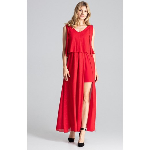 Sukienka M691, Kolor czerwony, Rozmiar L, Figl Figl XL Primodo
