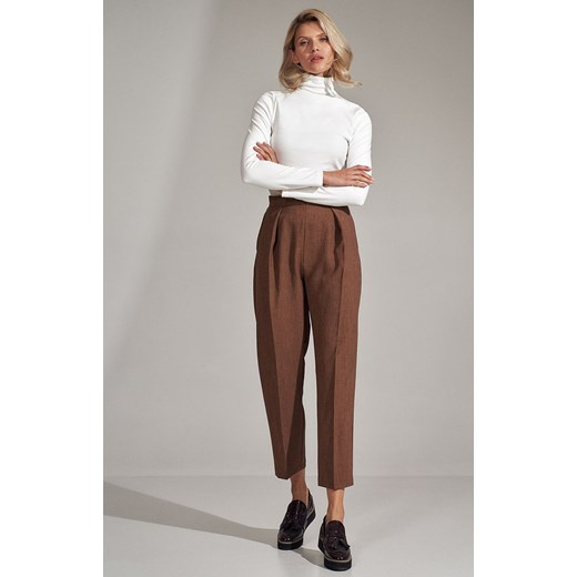 Spodnie M720, Kolor brązowy, Rozmiar L, Figl ze sklepu Primodo w kategorii Spodnie damskie - zdjęcie 140694045