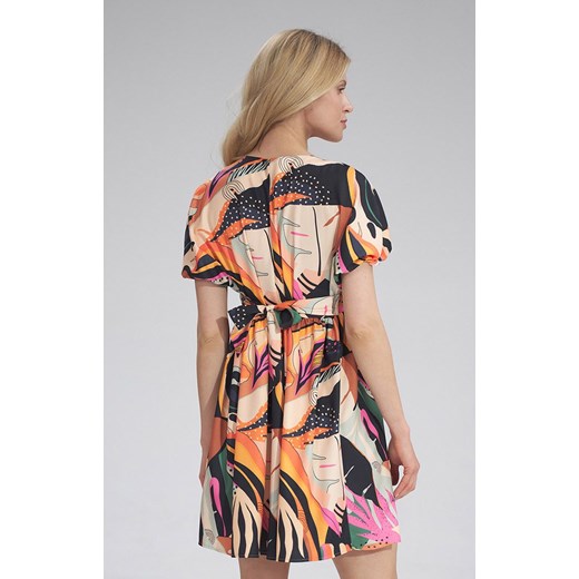 Sukienka M766/125, Kolor pomarańczowo-różowy, Rozmiar L/XL, Figl Figl L/XL Primodo