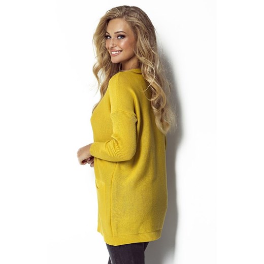 Sweter I298, Kolor żółty, Rozmiar one size, Fimfi Fimfi one size Primodo okazja