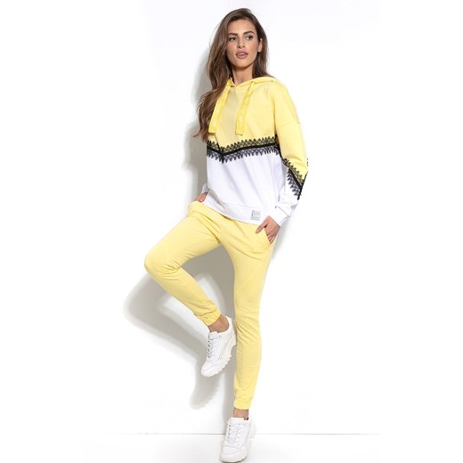 Spodnie F945, Kolor jasnożółty, Rozmiar L/XL, Fobya ze sklepu Primodo w kategorii Spodnie damskie - zdjęcie 140696157