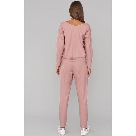 Karina komplet dresowy długie spodnie, długie rękawy, Kolor róż pudrowy, Rozmiar XL, Italian Fashion ze sklepu Primodo w kategorii Dresy damskie - zdjęcie 140696897
