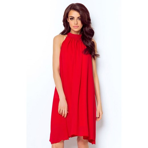 Ivon Livia 216 sukienka zwiewna szyfonowa, Kolor czerwony, Rozmiar S/M, Ivon ze sklepu Primodo w kategorii Sukienki - zdjęcie 140697175