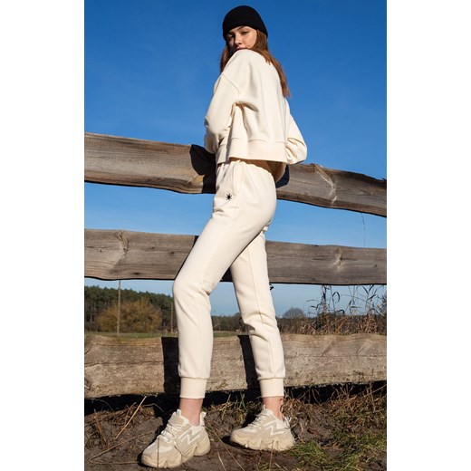 LA055 spodnie typu joggers, Kolor wanilia, Rozmiar L, LaLupa Lalupa S Primodo