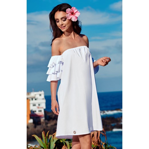 Sukienka hiszpanka L252, Kolor biały, Rozmiar M, Lemoniade Lemoniade M wyprzedaż Primodo