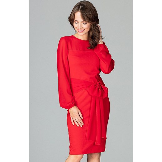 Sukienka K494, Kolor czerwony, Rozmiar L, Lenitif Lenitif M Primodo