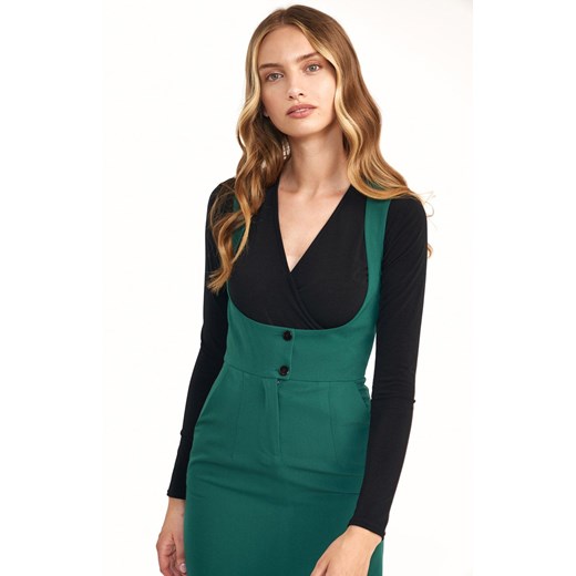 Sukienka z guzikami S183, Kolor zielony, Rozmiar 36, Nife Nife 36 Primodo
