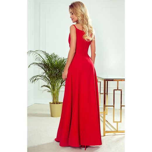 Chiara sukienka maxi 299-1, Kolor czerwony, Rozmiar L, Numoco Numoco XL Primodo