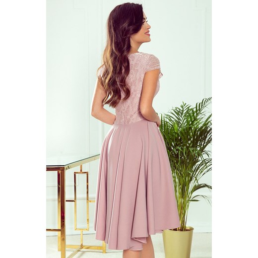 300-1 Patricia sukienka, Kolor róż pudrowy, Rozmiar L, Numoco Numoco XL Primodo